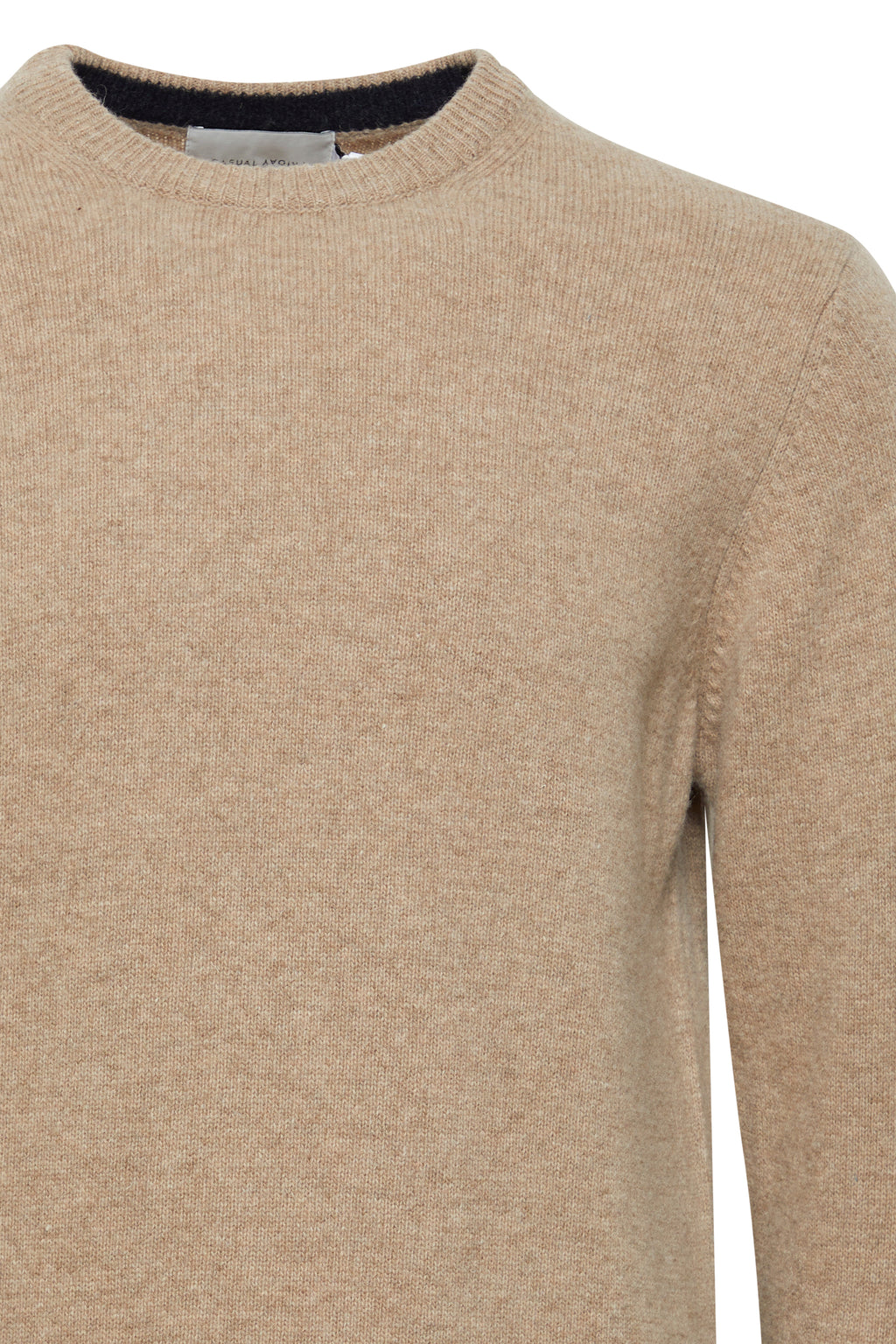 Oatmeal Italian Wool Jumper - Karl | Casual Friday