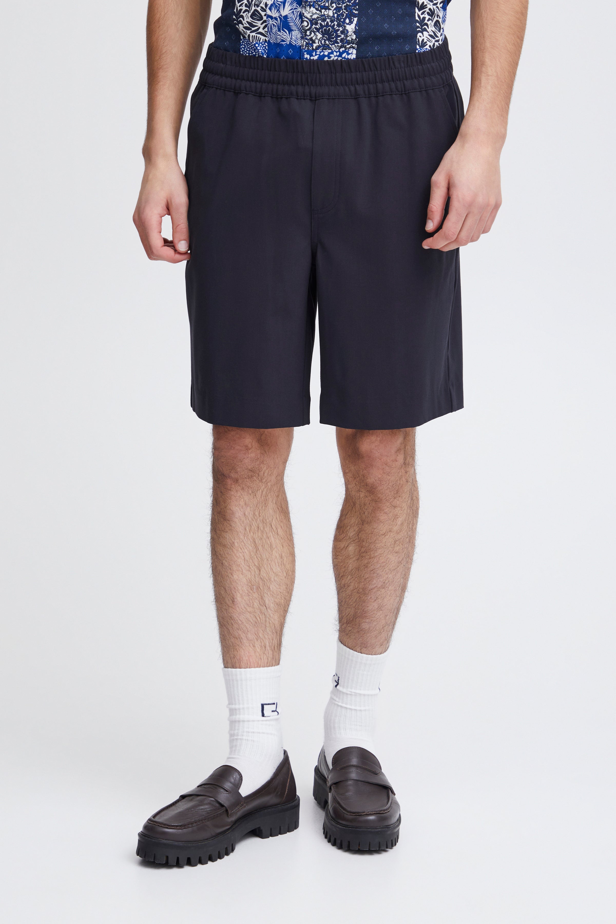 Navy Stretch Shorts - Samos | Casual Friday