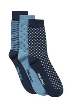 Load image into Gallery viewer, Blue Socks 3-Pack | Blend