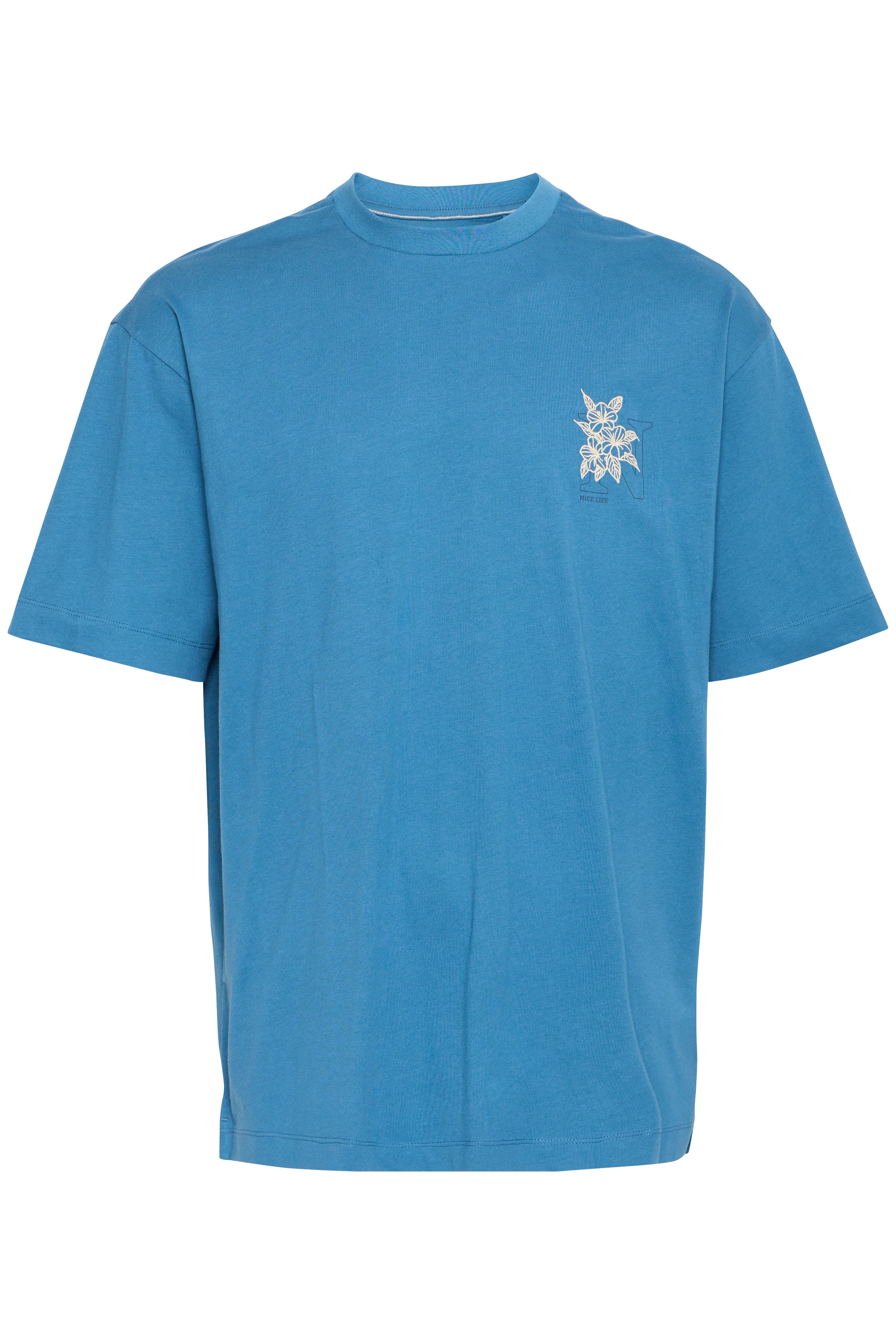 Blue Relaxed Fit Cotton T-Shirt - Jim | Blend