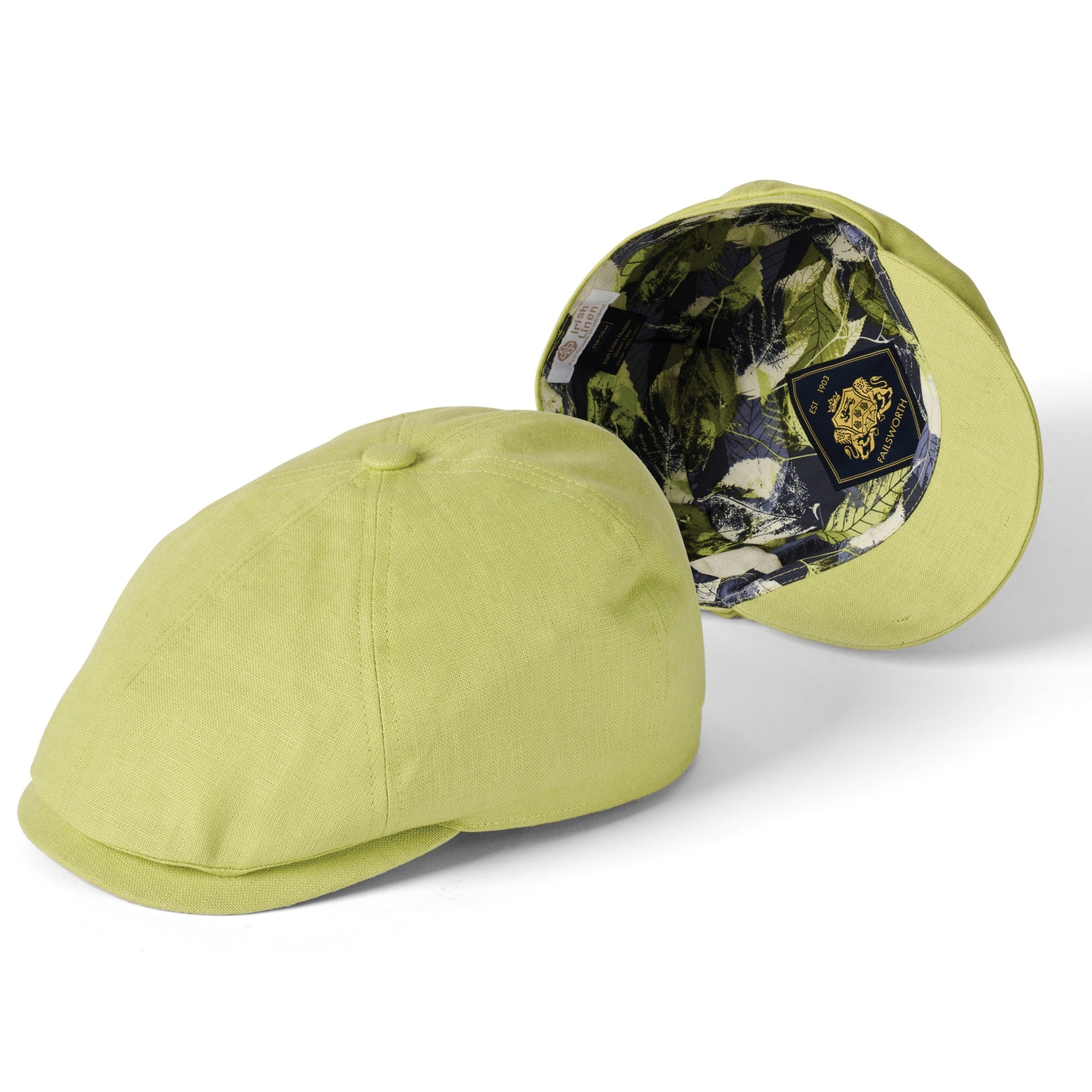 Lime Irish Linen Cap - Porto | Failsworth