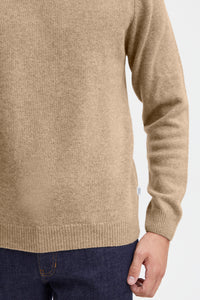 Oatmeal Italian Wool Jumper - Karl | Casual Friday