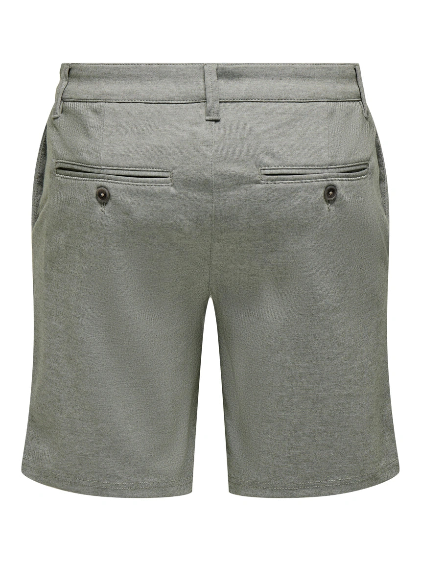 Olive Night Viscose Stretch Shorts - Mark | Only & Sons