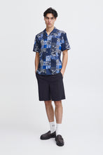 Load image into Gallery viewer, Navy Stretch Shorts - Samos | Casual Friday