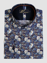 Load image into Gallery viewer, Navy &amp; White Floral Cotton Shirt - Alloy | Mish Mash