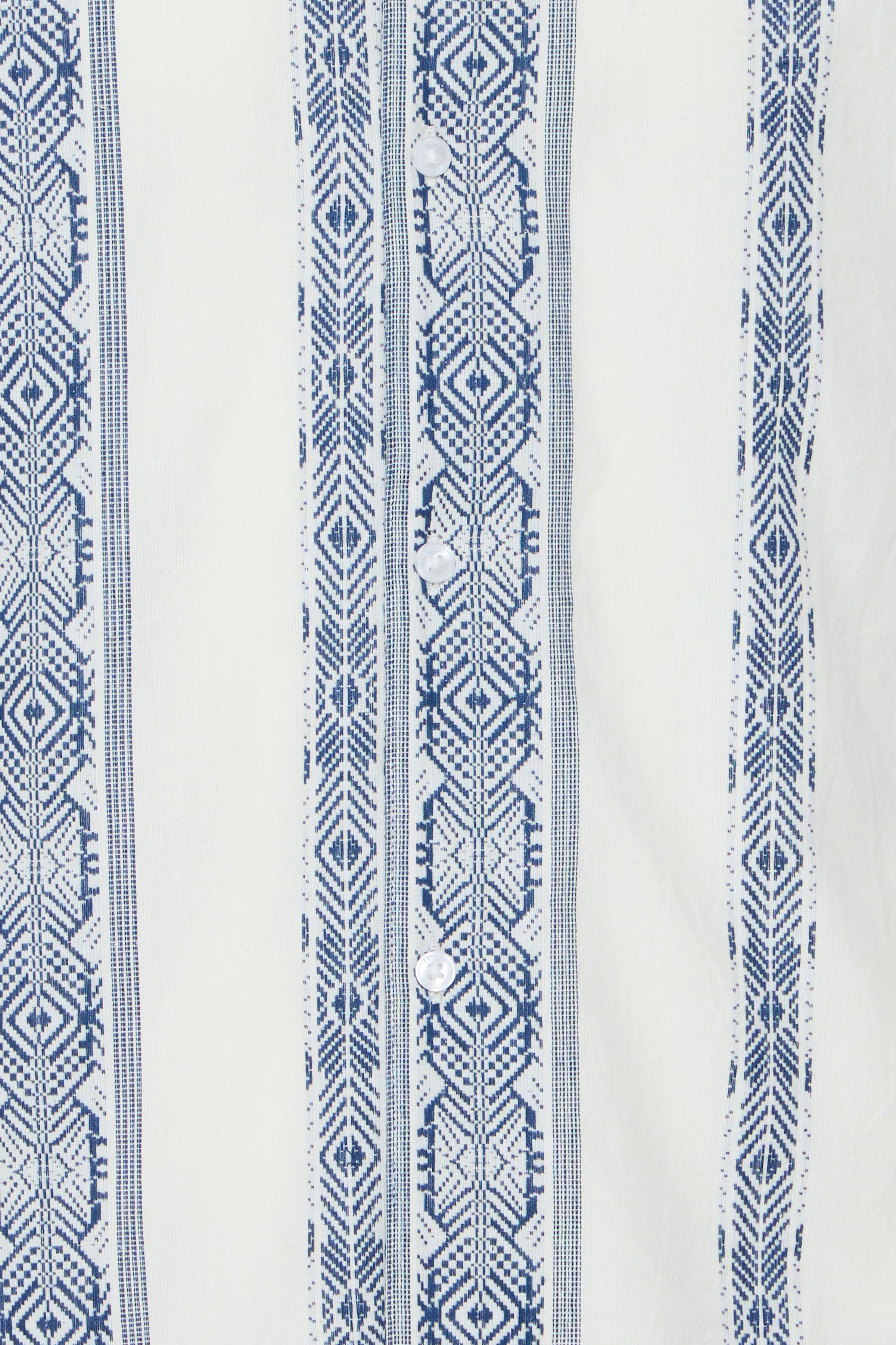 Navy Patterned Cotton Shirt - Jayden | Casual Friday