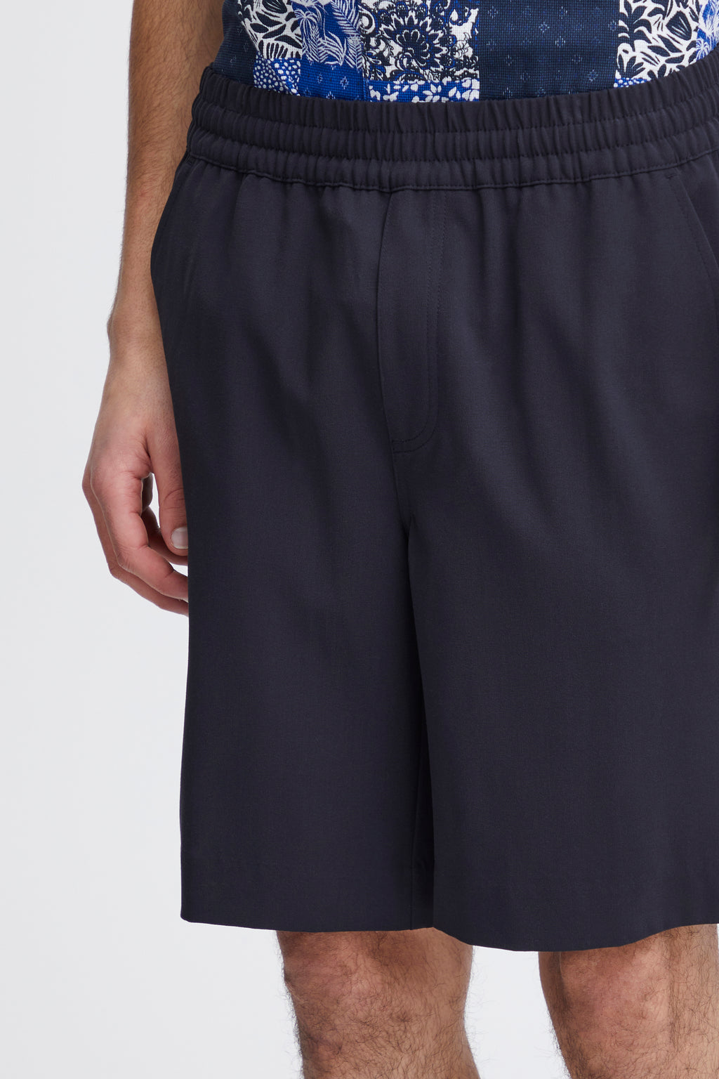 Navy Stretch Shorts - Samos | Casual Friday