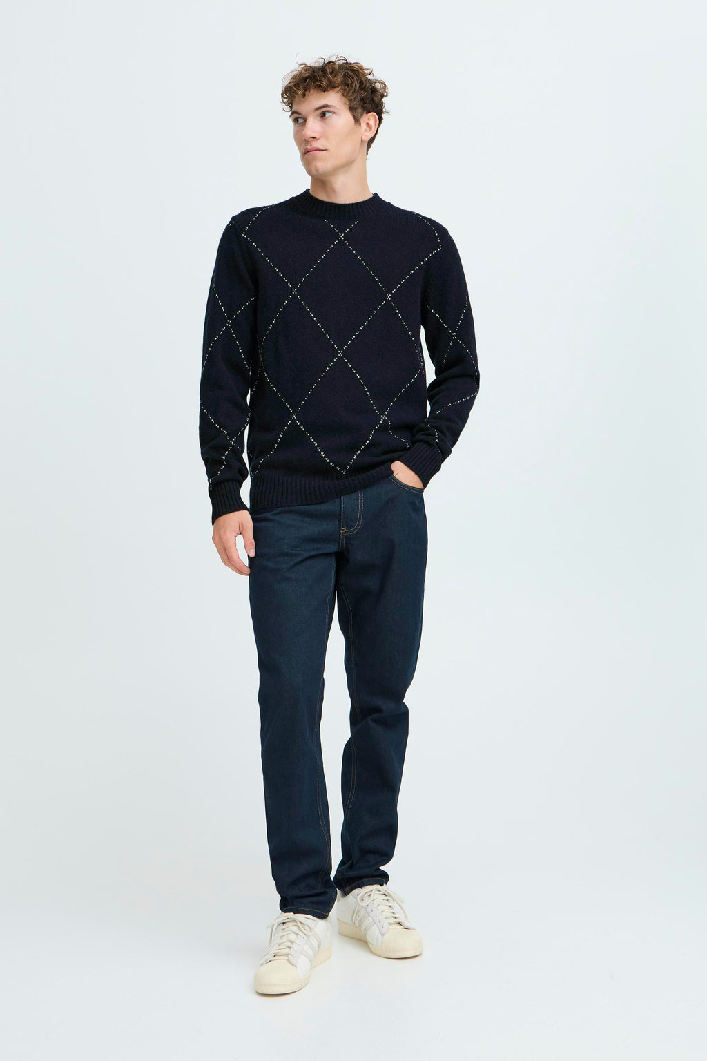 Dark Navy Lambswool Knit - Funck | Casual Friday