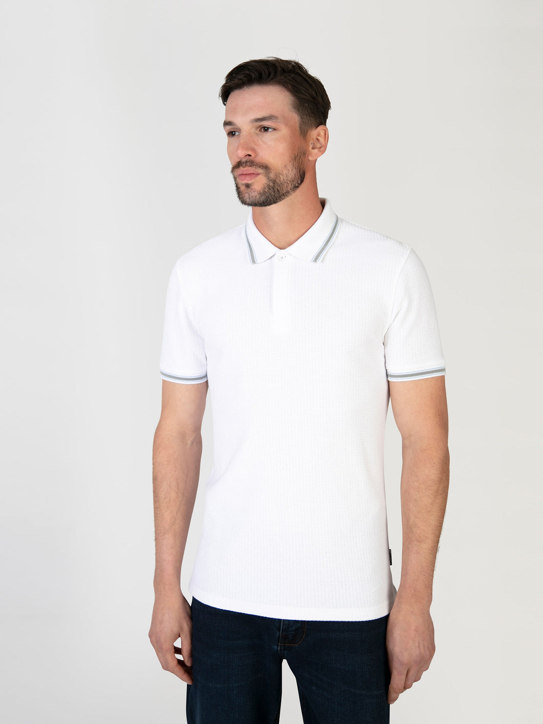 White Cotton Polo Shirt - Gela | Mish Mash