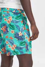 Load image into Gallery viewer, Floral Teal Swimming Shorts | Blend