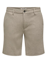 Load image into Gallery viewer, Tan Viscose Stretch Shorts - Fallen Rock Mark | Only &amp; Sons