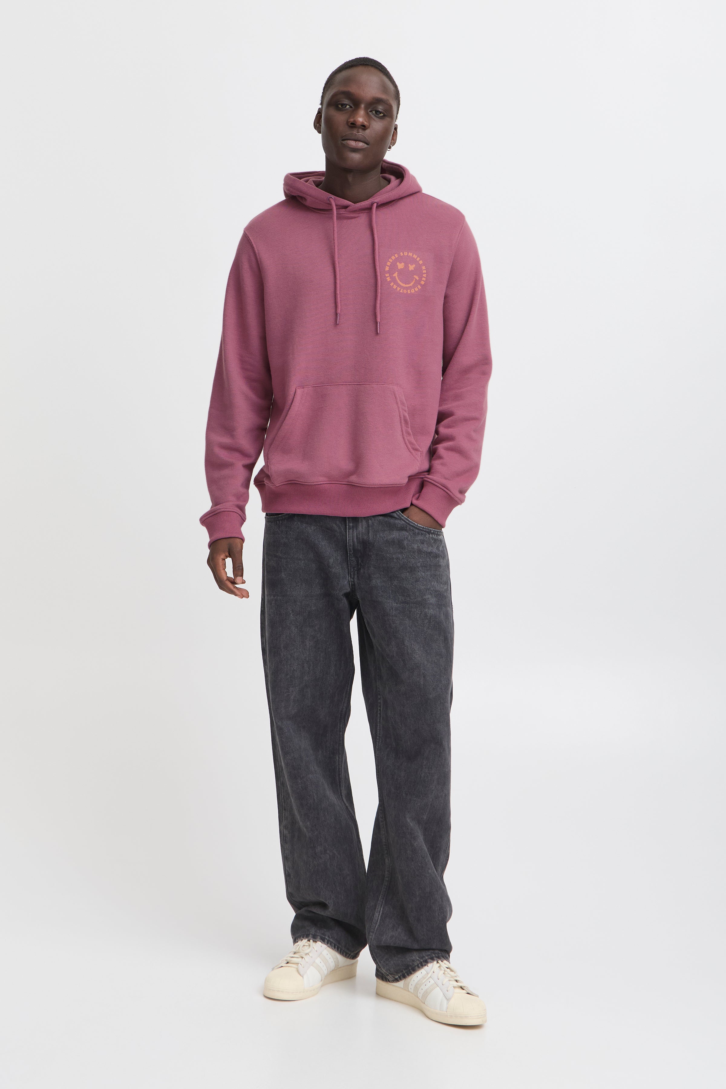 Deep Rose Summer Cotton Hoodie - Jon | Blend