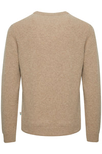 Oatmeal Italian Wool Jumper - Karl | Casual Friday
