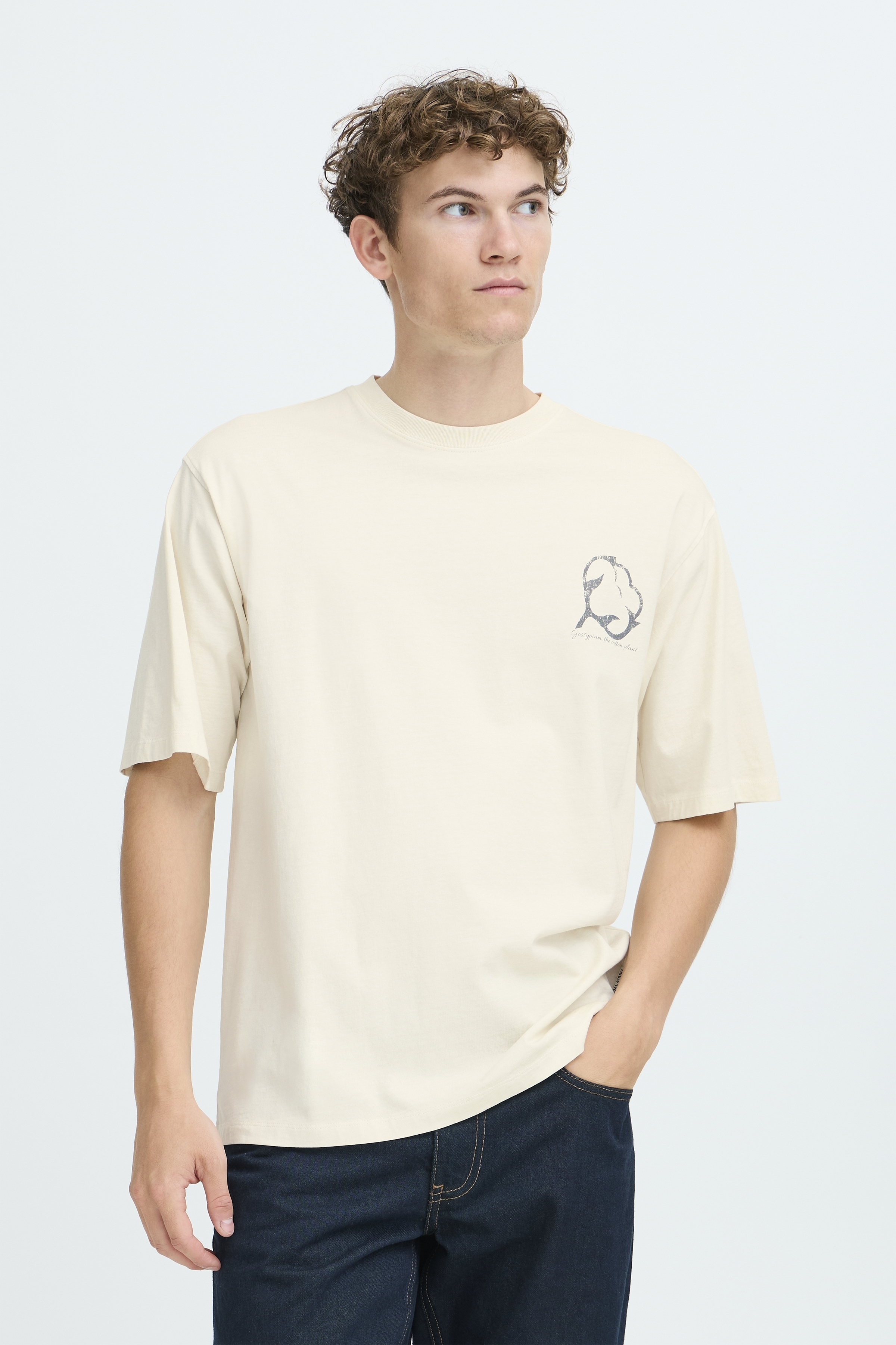 Turtledove Off-White Printed T-Shirt - Hargin | Casual Friday
