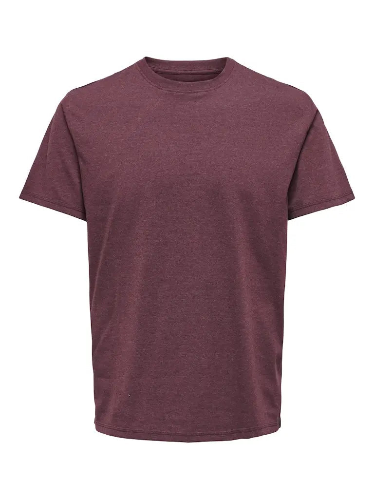 Red Cotton T-Shirt - Port Royal | Only & Sons
