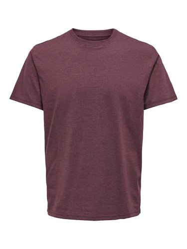 Red Cotton T-Shirt - Port Royal | Only & Sons