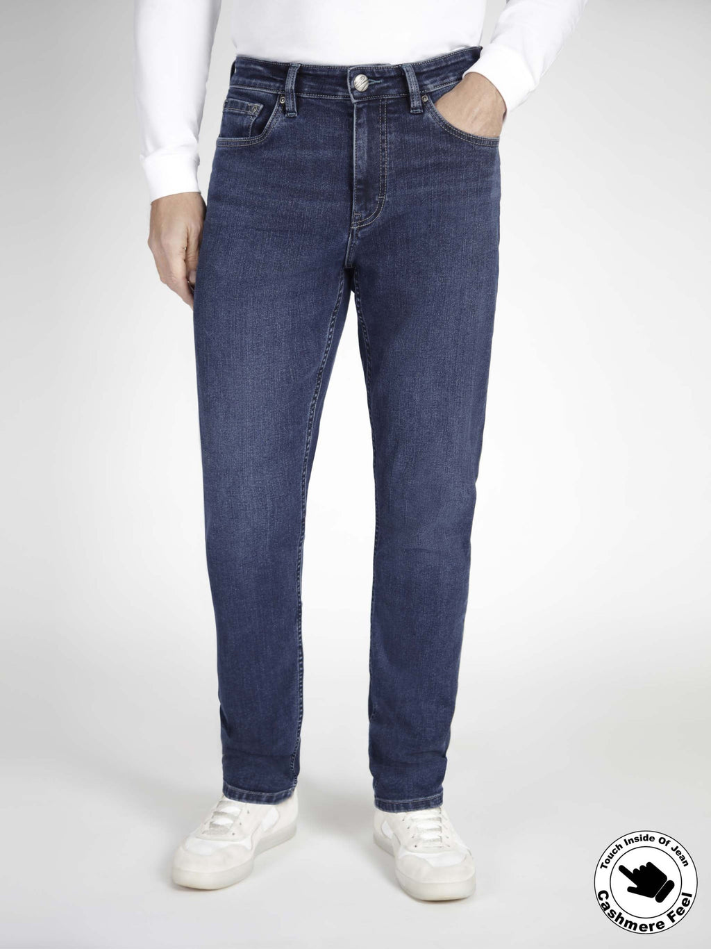 Mid Blue Stretch Jeans - Mirage 1984 | Mish Mash