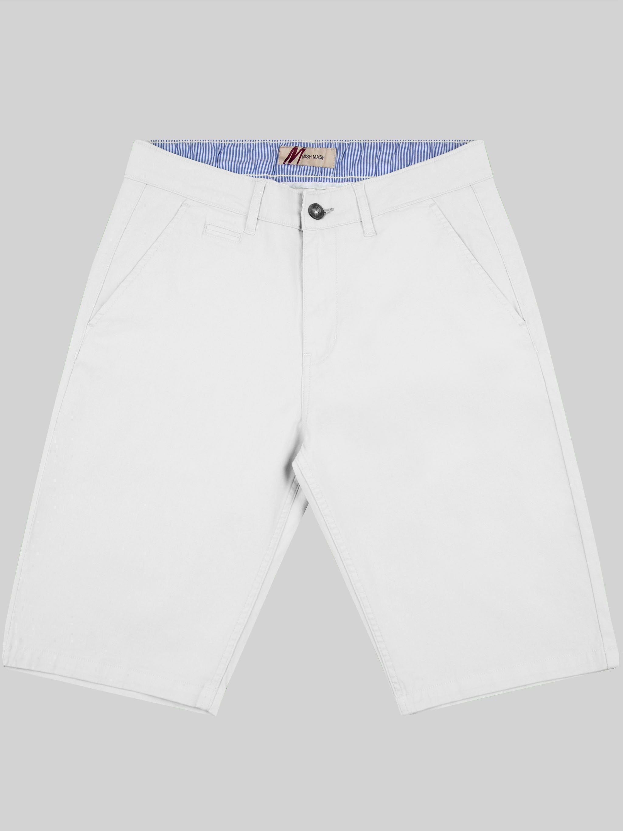White Cotton Shorts - Weymouth | Mish Mash