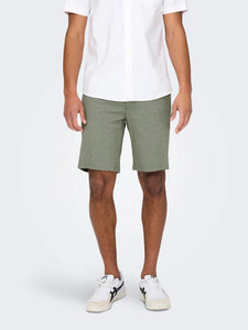 Olive Night Viscose Stretch Shorts - Mark | Only & Sons