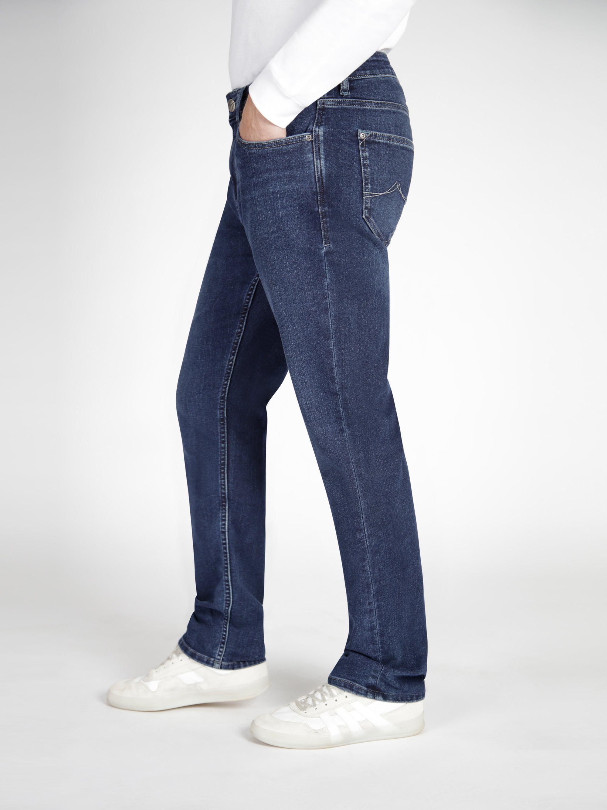 Mid Blue Stretch Jeans - Mirage 1984 | Mish Mash