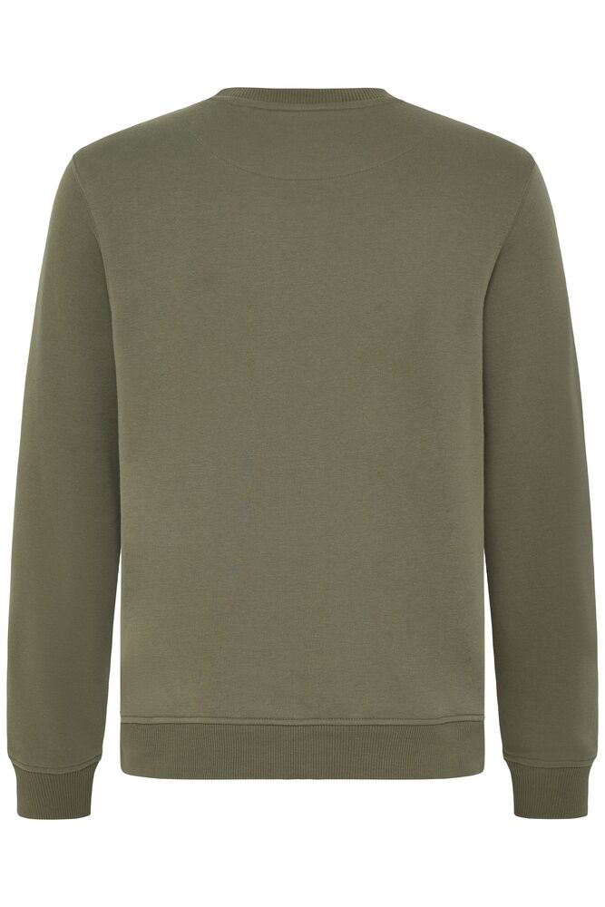 Dusty Olive Graphic Crew Sweater - Konsta | Blend