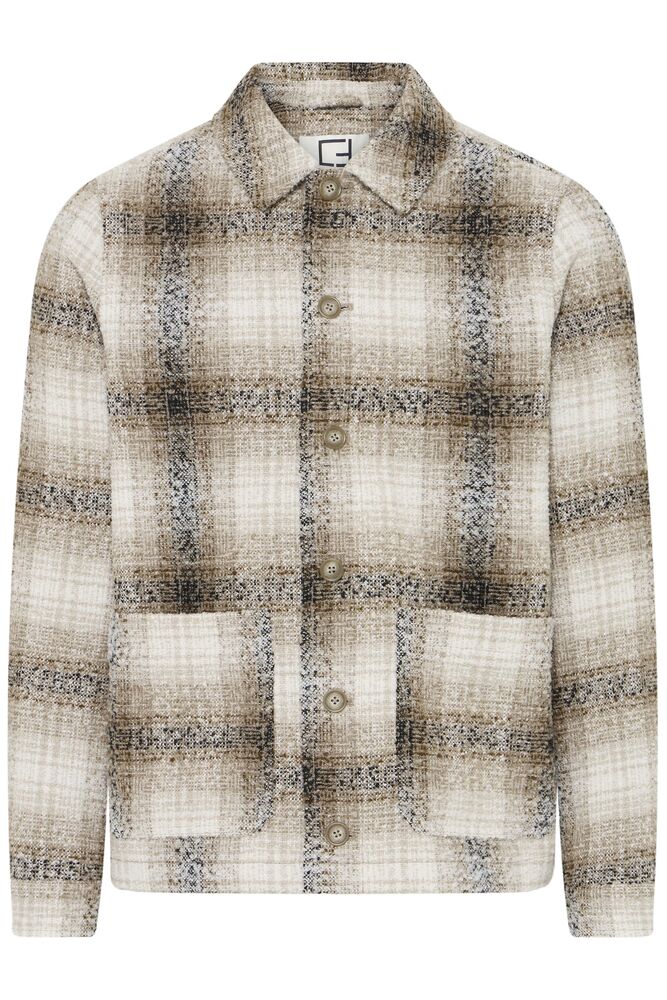 Giant Tan & Black Check Coat - Cesar | Casual Friday