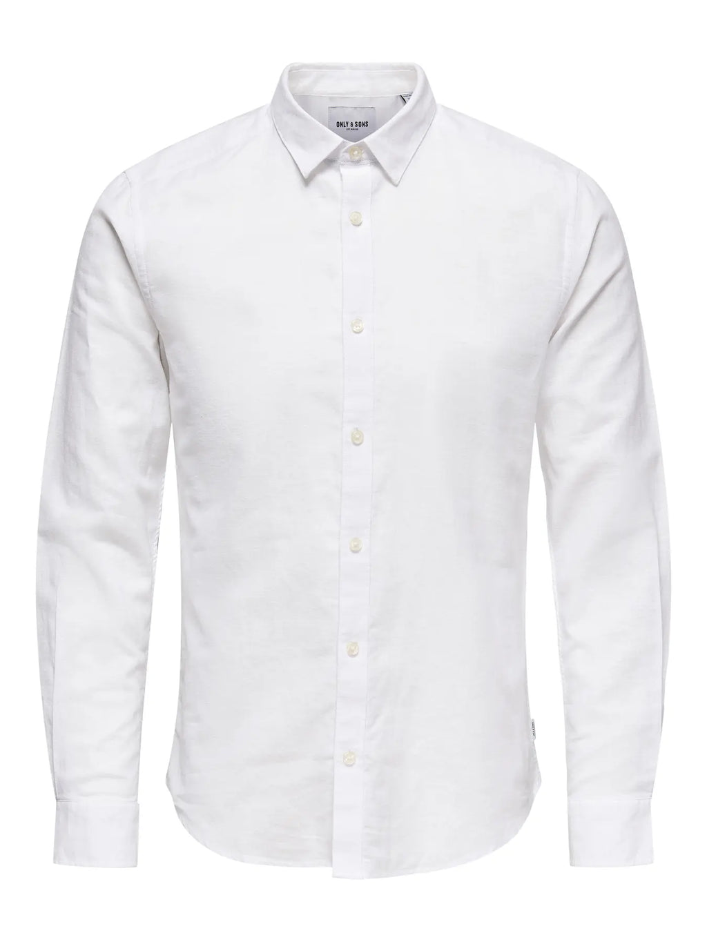 White Linen & Cotton Shirt Caiden | Only & Sons