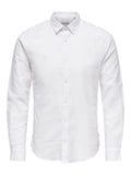 White Linen & Cotton Shirt Caiden | Only & Sons