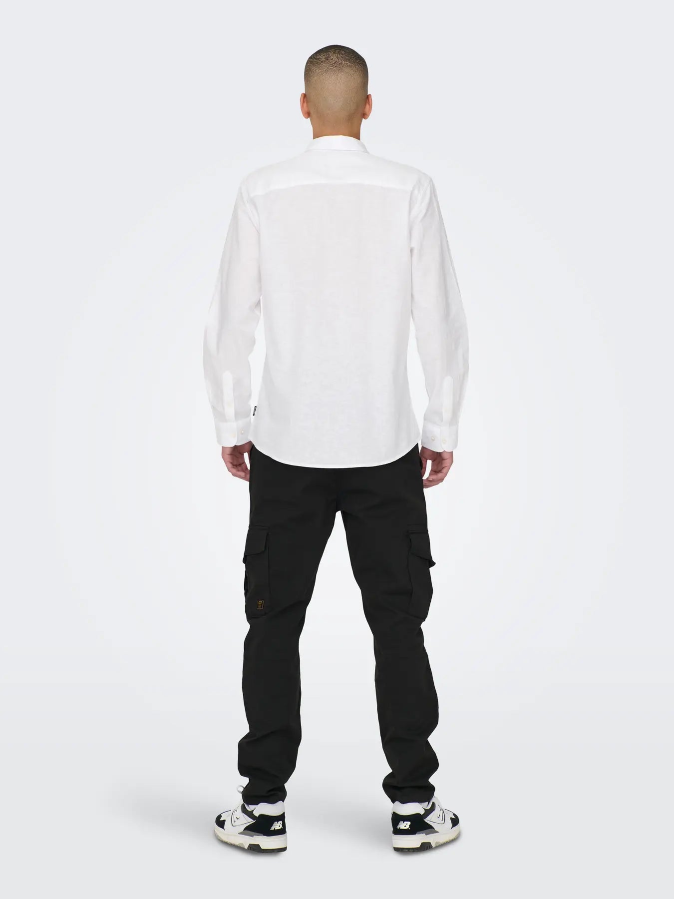 White Linen & Cotton Shirt Caiden | Only & Sons