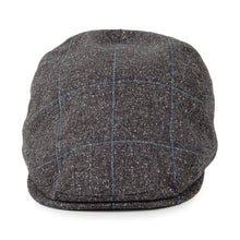 Load image into Gallery viewer, Charcoal &amp; Blue Silk Mix Flat Cap - Sportscap | Failsworth