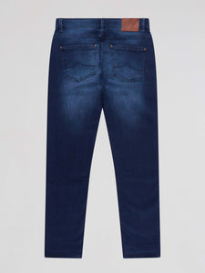 Blue Black Stretch Jeans - Bradley | Mish Mash