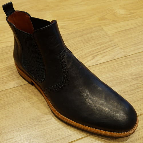 Black Leather Chelsea Boots | Lacuzzo0