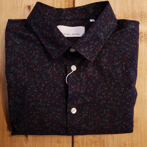 Navy Flowers Shirt - Arthur | Casual Friday