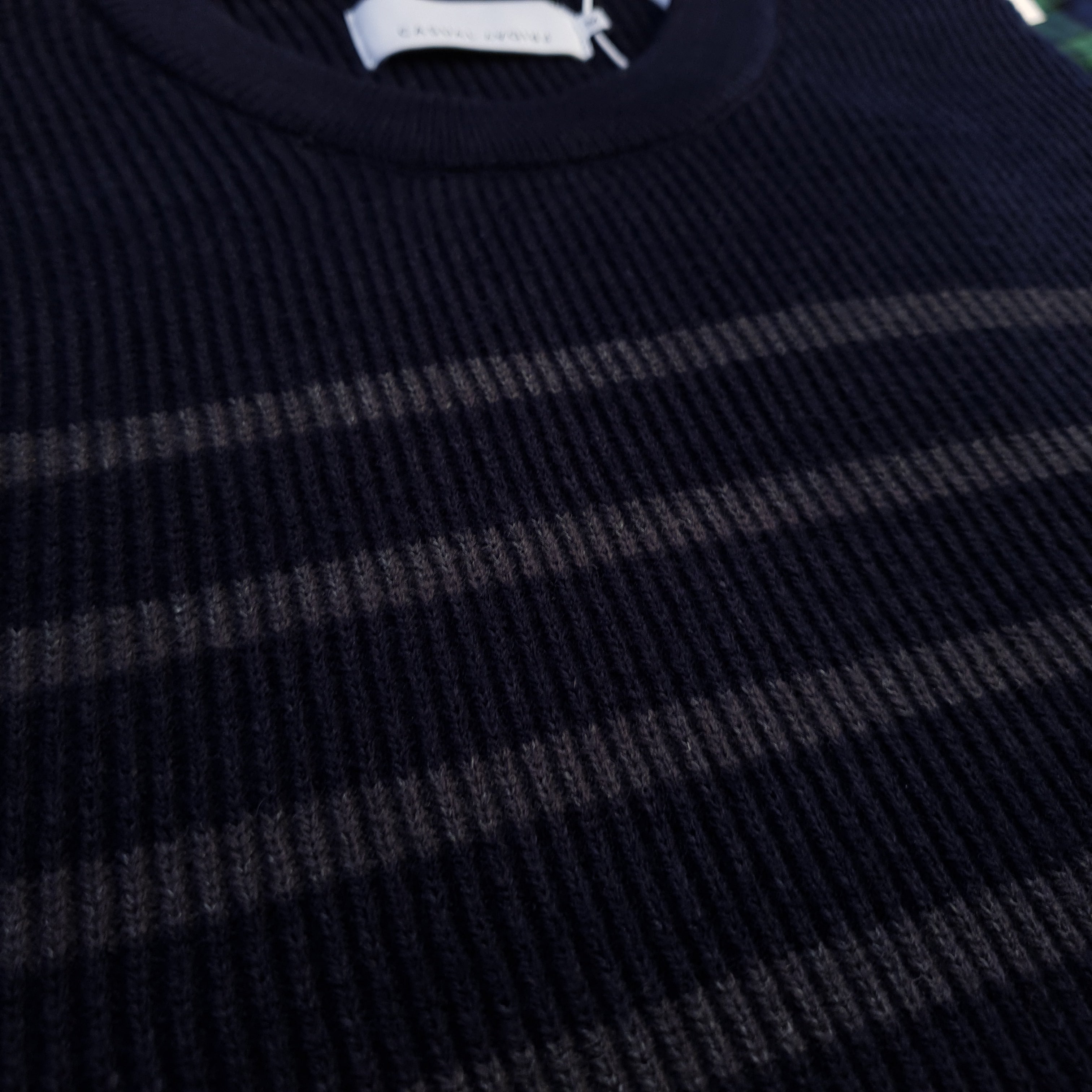 Navy Striped Jumper - Karl Crew Neck | Casual Friday