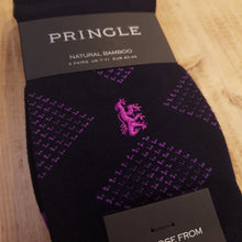Load image into Gallery viewer, Purple Jacquard Bamboo Socks 3-Pack | Pringle