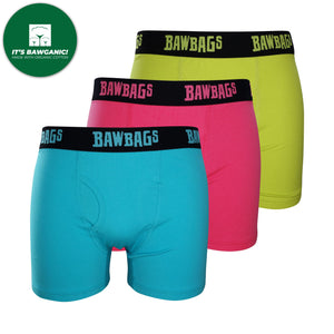 Cotton Stretch Boxers 3-Pack - Bright Baws | Bawbags