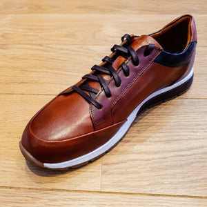 Brown Italian Leather Trainers | Lacuzzo
