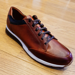 Brown Italian Leather Trainers | Lacuzzo