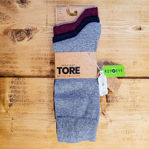 Grey/Navy/Red Plain 3-Pack | Tore
