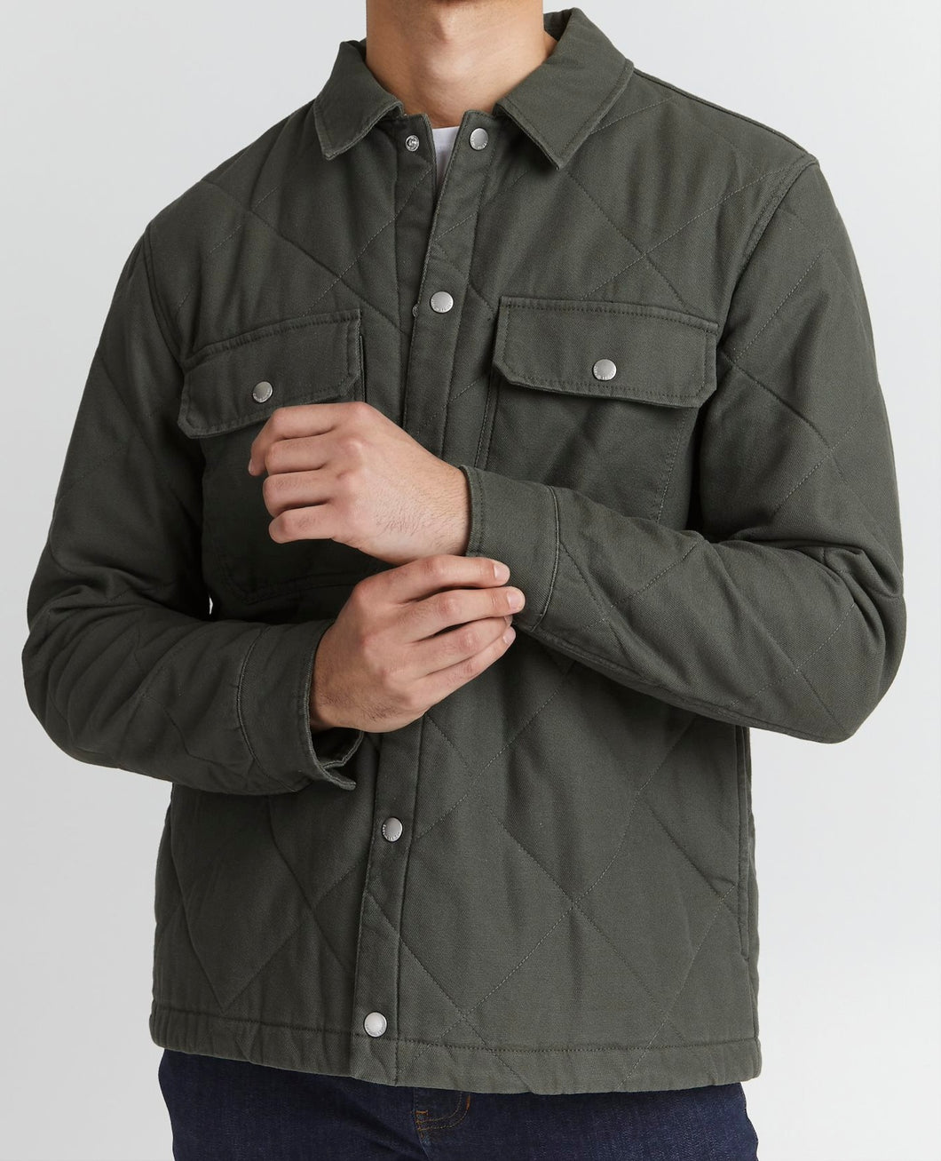 Beetle Green Quilted Jacket - Ortiz | Casual Friday
