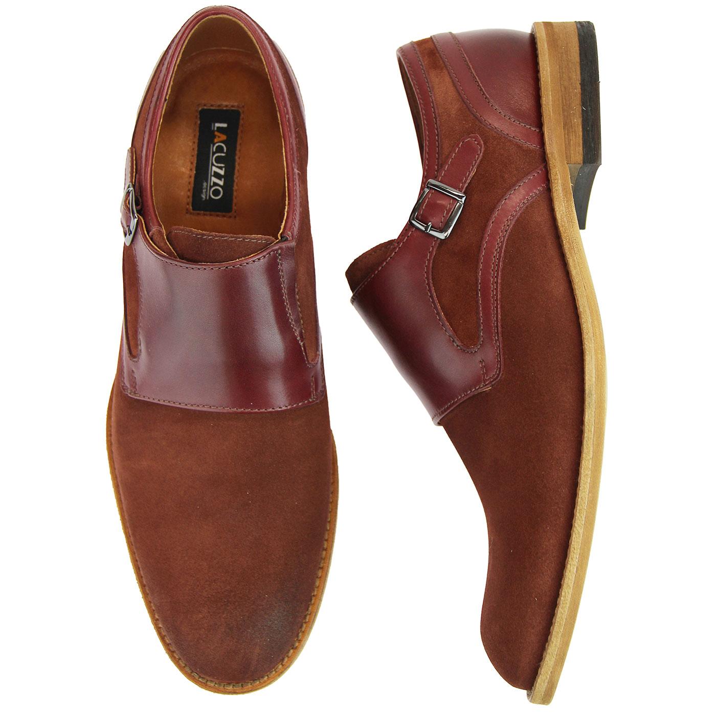 Brown Monk Strap Leather Shoes | Lacuzzo